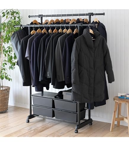 Amazon｜カインズ(CAINZ) ハンガーラック 幅93cm 奥行43cm 高さ162cm
